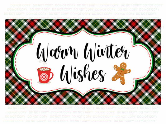 Warm Winter Wishes Christmas Sign