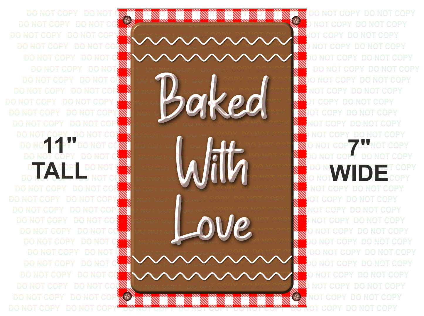 Baked With Love Christmas Signead sign