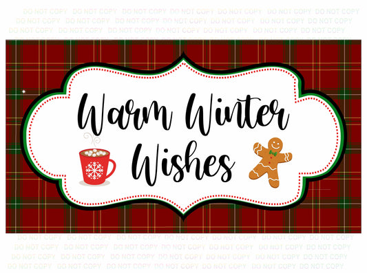 Warm Winter Wishes Christmas Sign