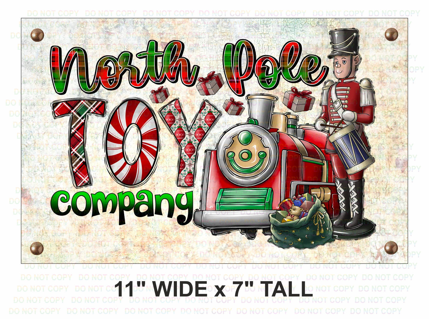 North Pole Toy Company Sign, xmas wreath sign, xmas toy sign