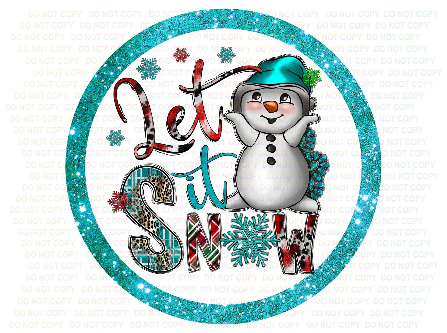 Let it snow wreath sign, christmas snowman sign