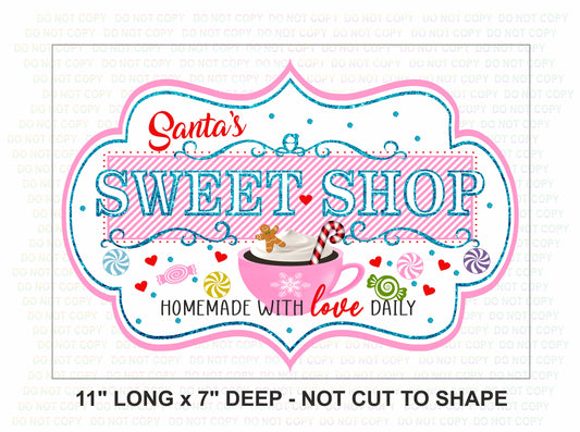 Sweet Shop wreath Sign, christmas sweets wreath sign