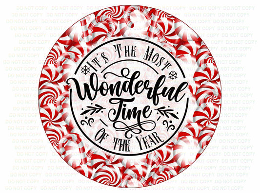 Most Wonderful Time Of The Year wreath sign