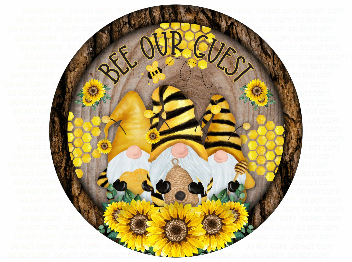 Bee Our Guest wreath sign door sign, be our guest wreath sign, bee theme sign, bee style wreath sign