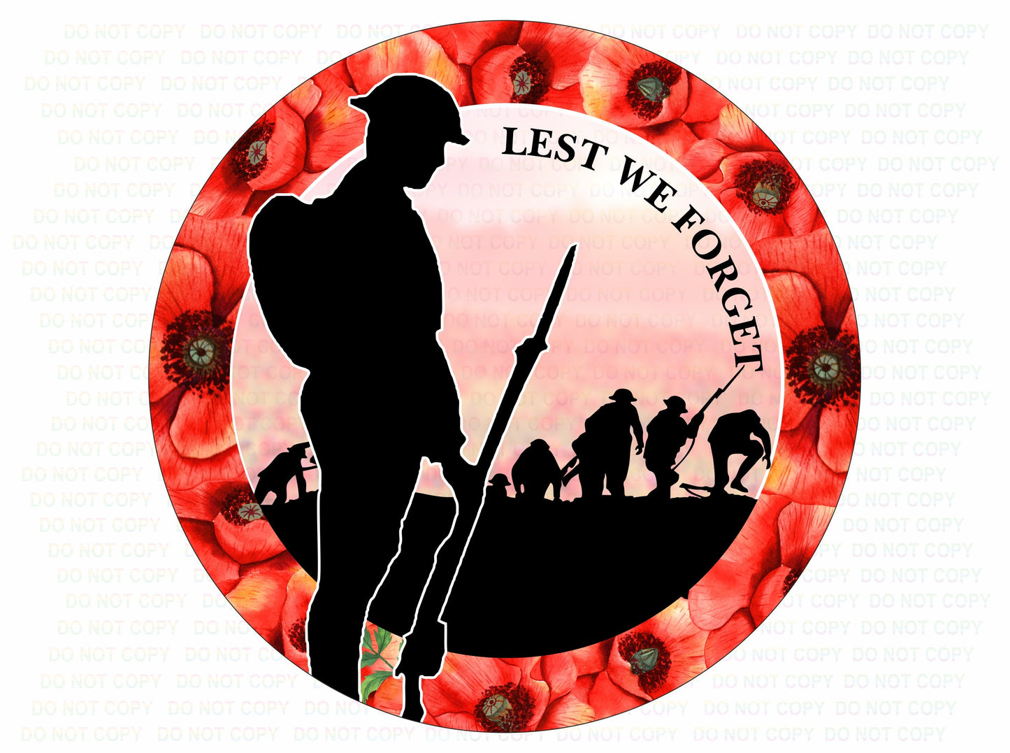 Lest We Forget remembrance wreath sign, Poppy Day sign, Round Remembrance wreath sign, poppy day wreath, poppy wreath