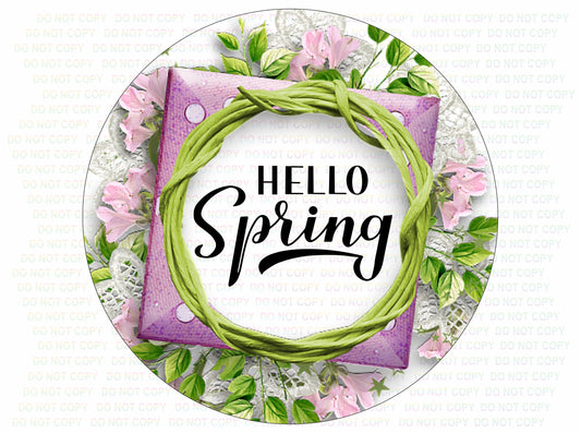 Hello Spring wreath sign, Happy spring wreath sign, spring wreath sign