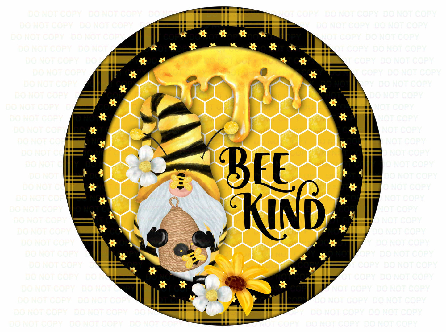 Bee Kind wreath sign door sign, bee kind wreath sign, bee theme sign, bee style wreath sign