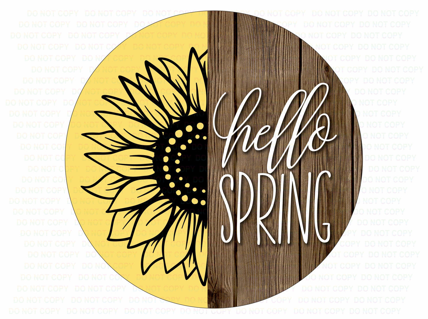 Hello Spring wreath sign, Happy spring wreath sign, spring decor, easter sign, happy easter sign, sunflower sign