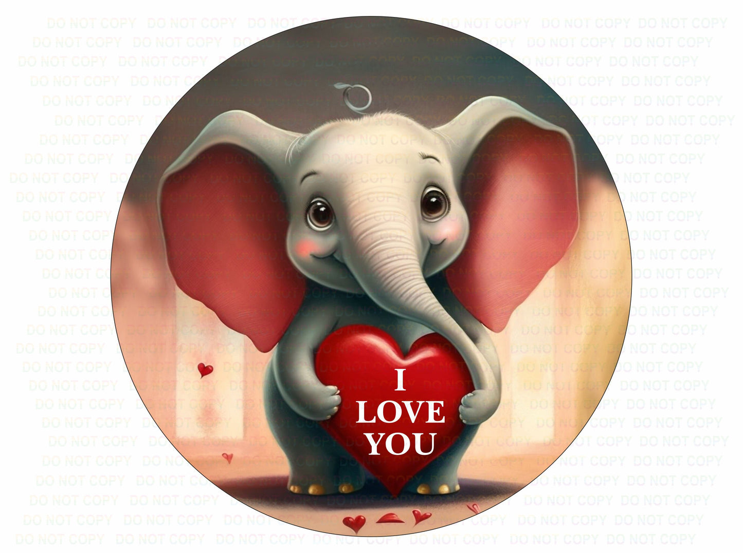 Elephant love wreath sign, Love wreath sign, valentine sign, Cute elephant valentine sign uk, heart sign, valentines day sign, mum love