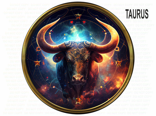 Taurus zodiac sign, The Bull, Taurus birthday gift, Astrology, Zodiac wreath, Zodiac wall art, zodiac birthday, Taurus wreath sign