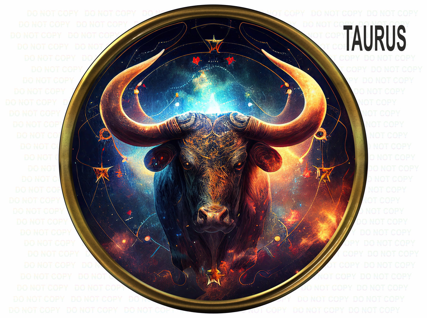 Taurus zodiac sign, The Bull, Taurus birthday gift, Astrology, Zodiac wreath, Zodiac wall art, zodiac birthday, Taurus wreath sign