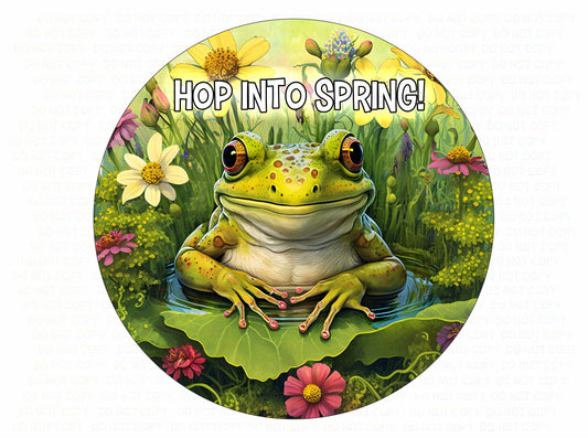 Hop Into Spring wreath sign, Happy spring wreath, cute spring sign