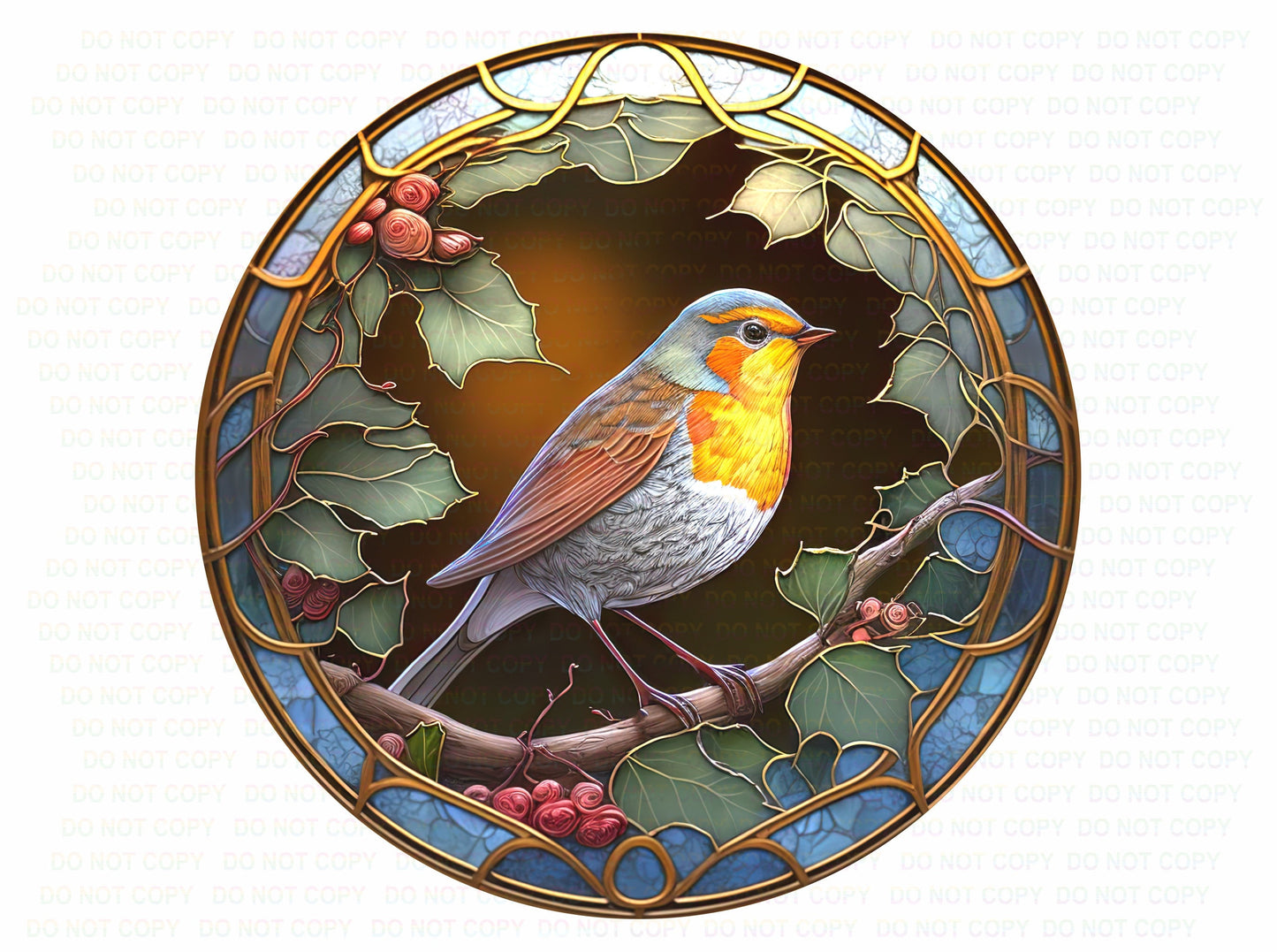 Robin xmas wreath sign