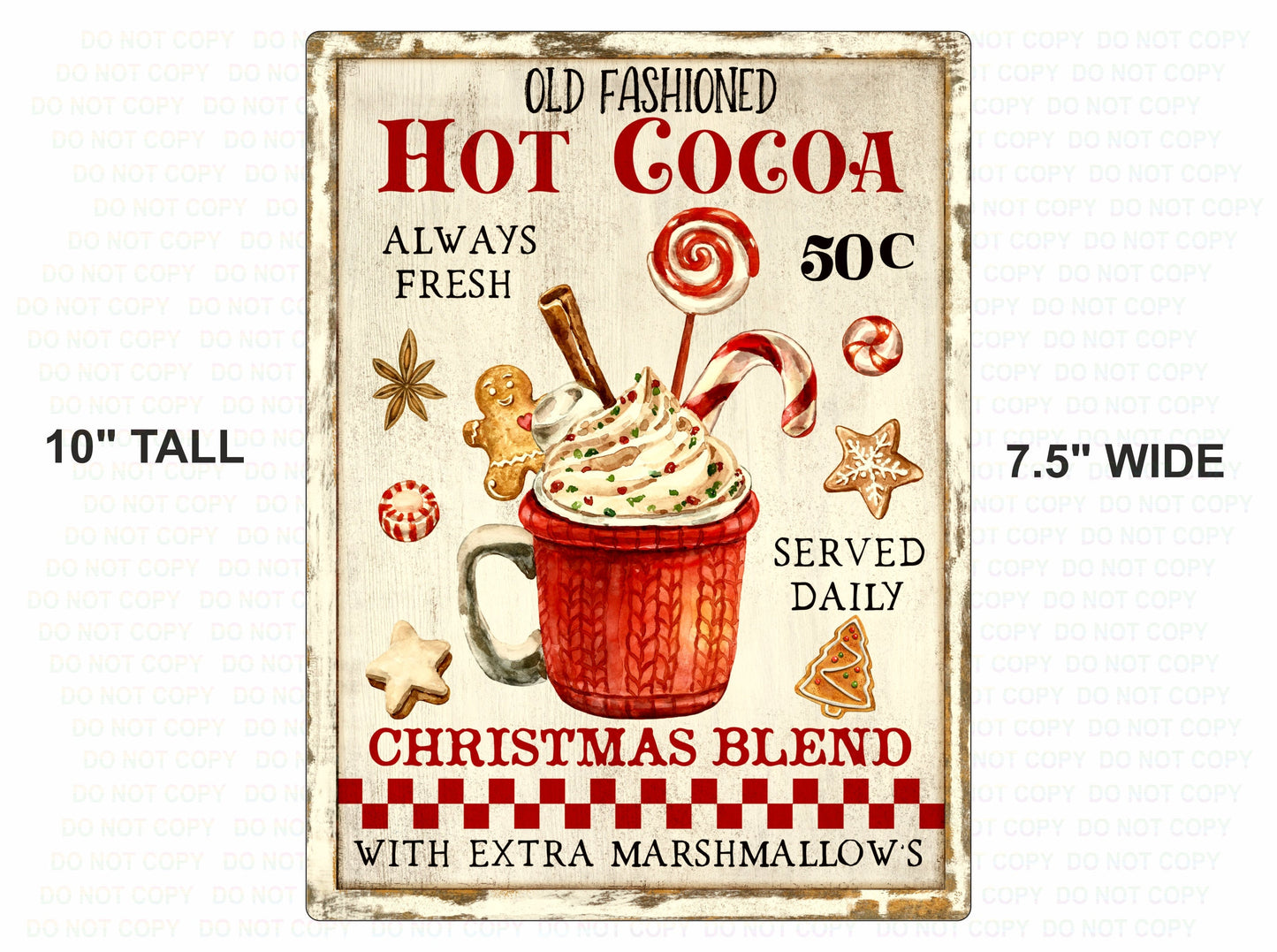 Christmas hot cocoa bar Sign, cocoa bar wreath sign, xmas cocoa bar sign