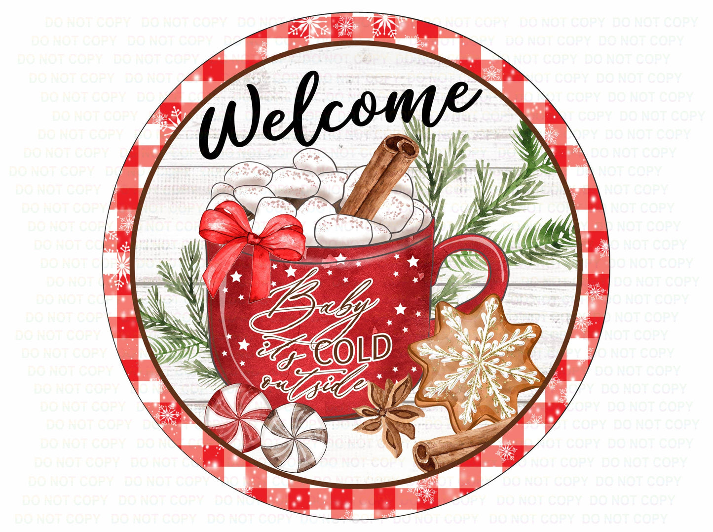 Its cold outside wreath sign, cold outside sign, xmas welcome sign