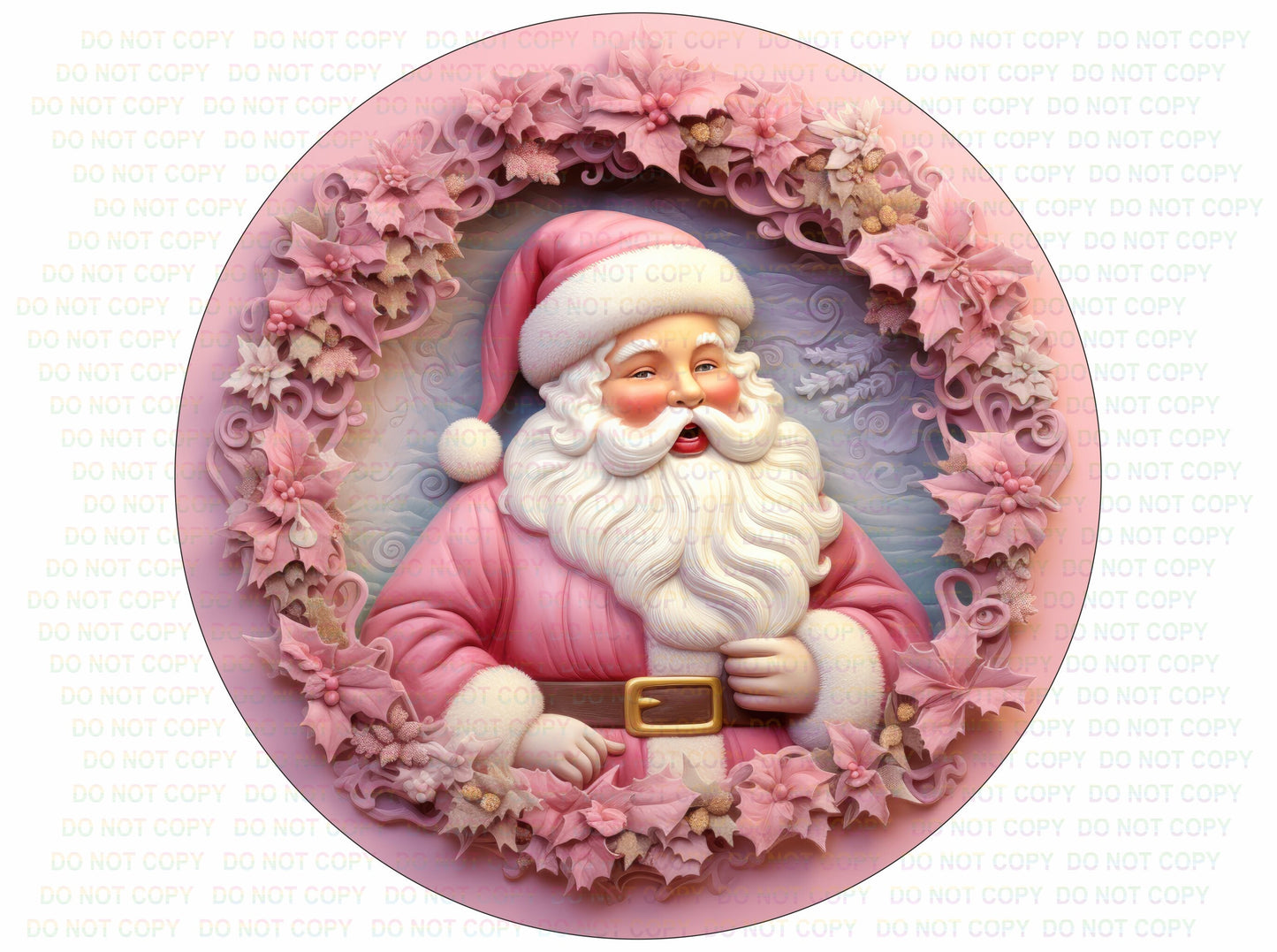 Pink Santa Christmas sign, metal sign for christmas,santa wreath sign, merry christmas wreath sign, christmas sign uk,pink santa wreath sign