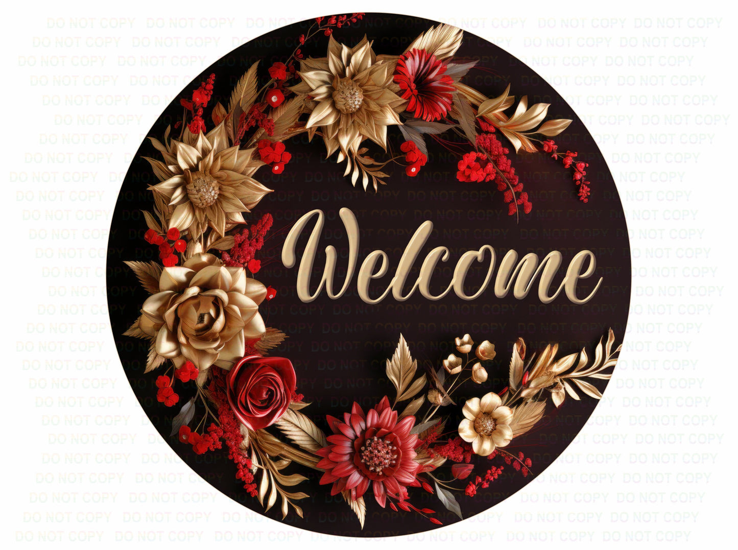 Christmas Welcome wreath sign