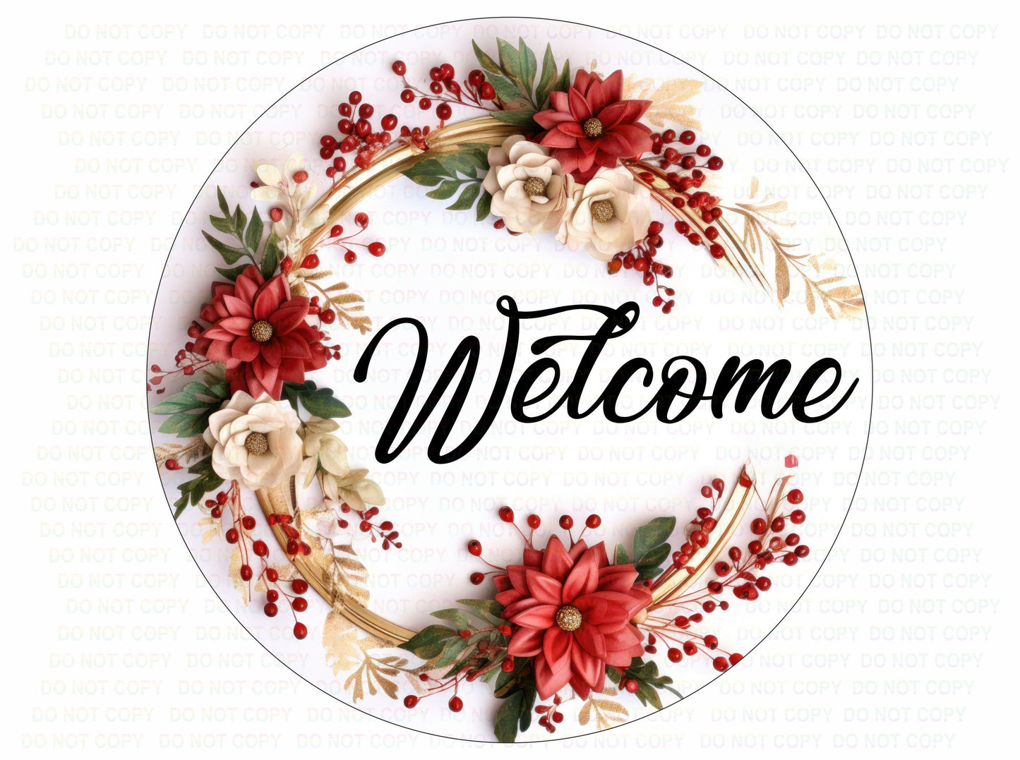 Christmas Welcome wreath sign