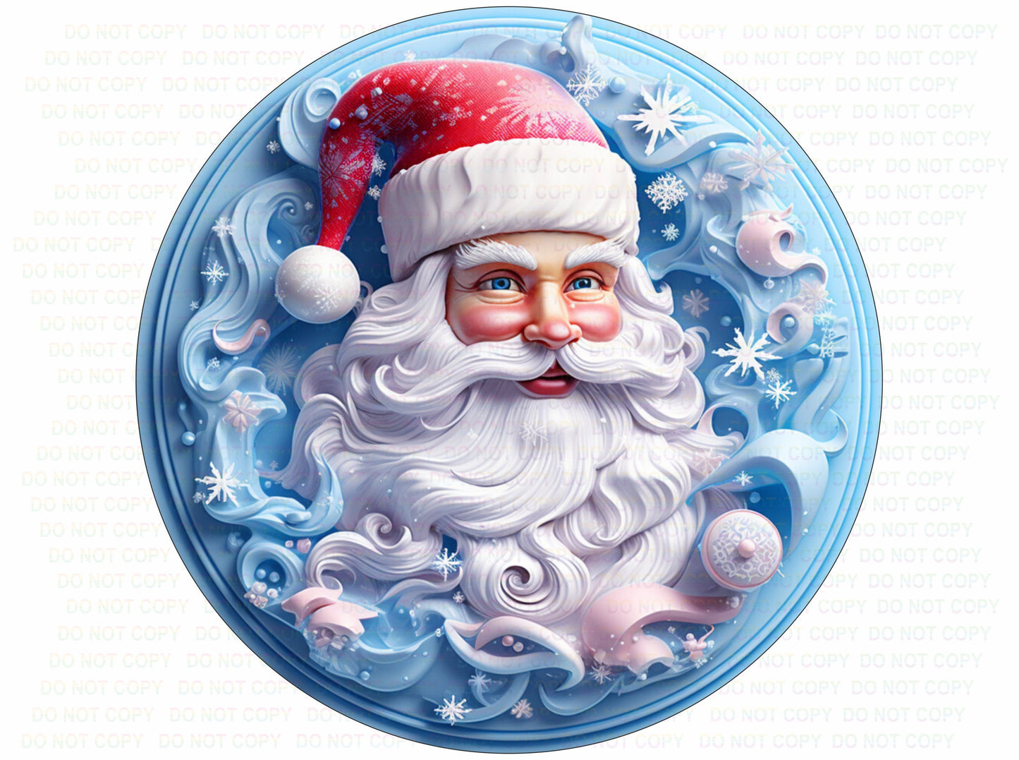 Pink Santa Christmas sign