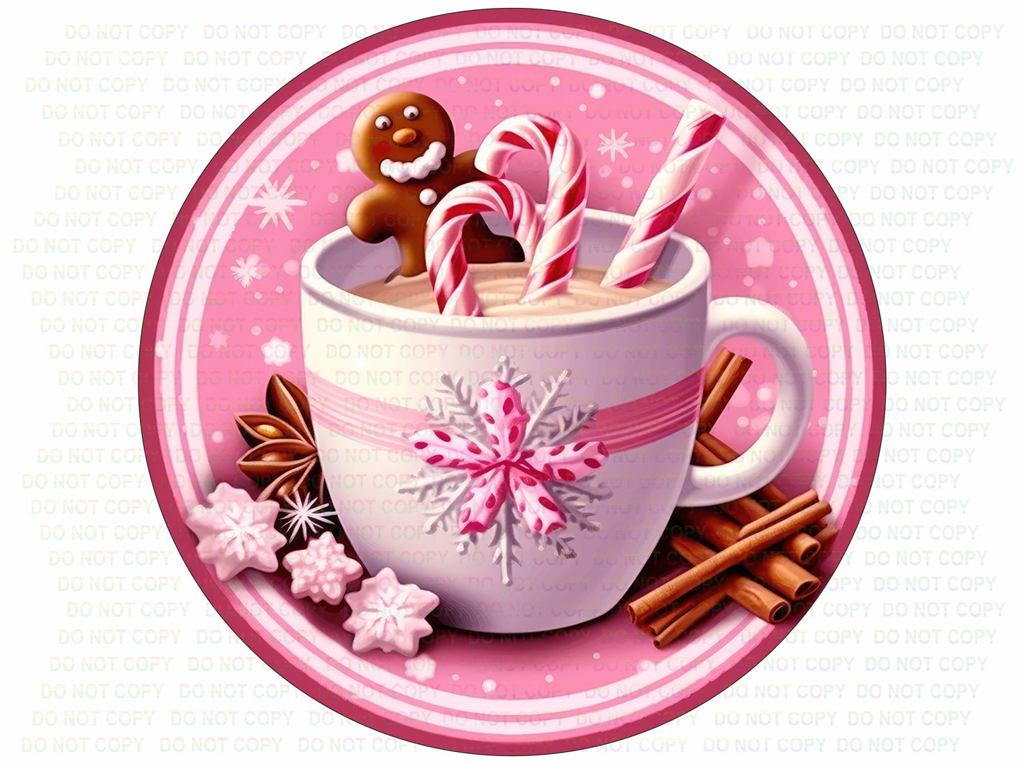 Pink cocoa Christmas sign