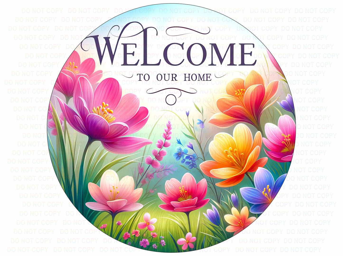 WelcomeSpring sign, spring wreath sign, spring door sign, welcome sign