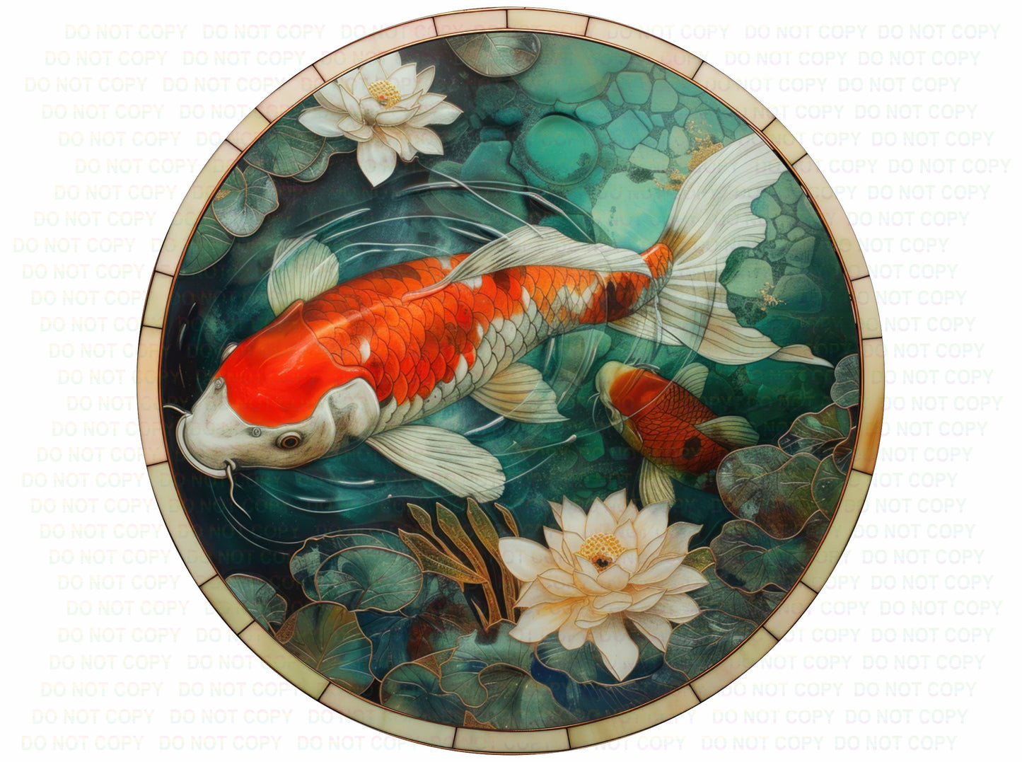 Koi sign, koi wreath sign, koi pond sign, japanese garden sign, koi plaque, koi fish sign, japanese garden art, japanese garden, koi