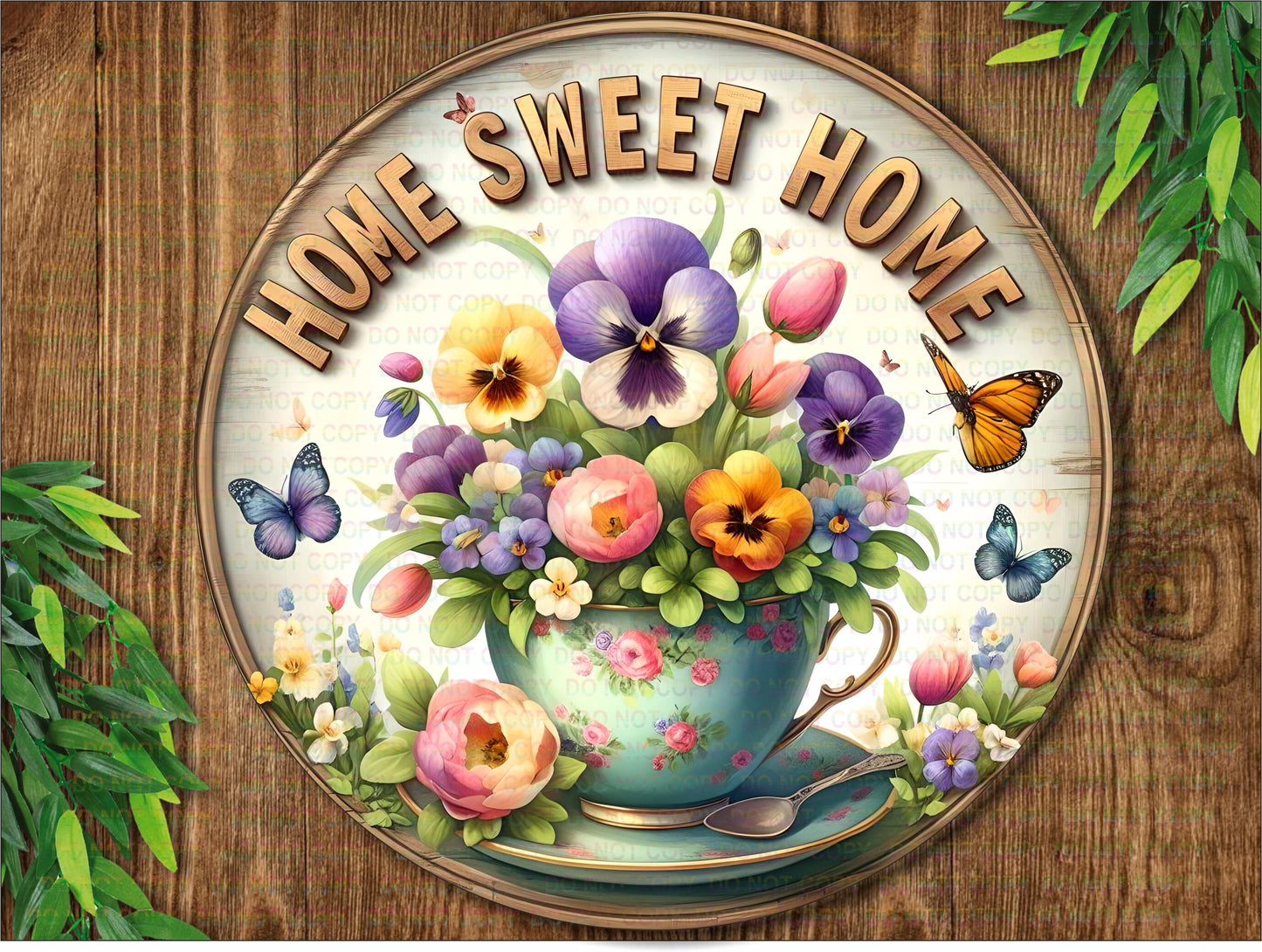 Home sweet Home Spring sign, spring wreath sign, spring door sign, welcome sign, happy spring plaque, welcome spring, home sweet home