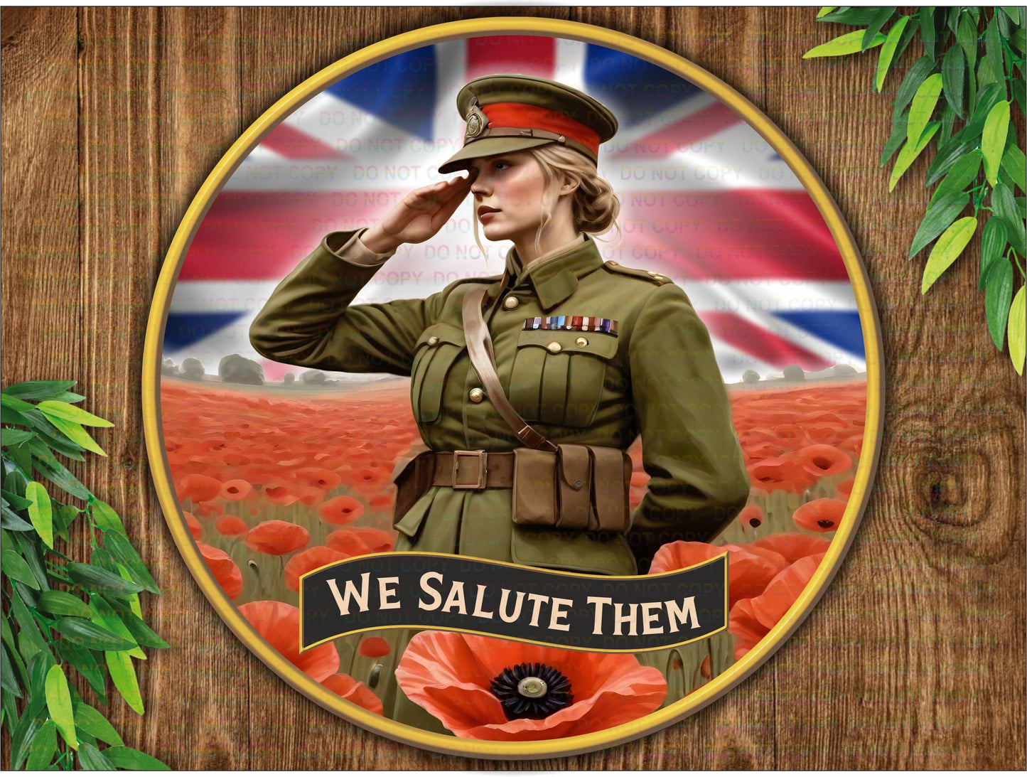 Poppy Day, Remembrance Day Poppy Metal Sign, Patriotic Military Tribute