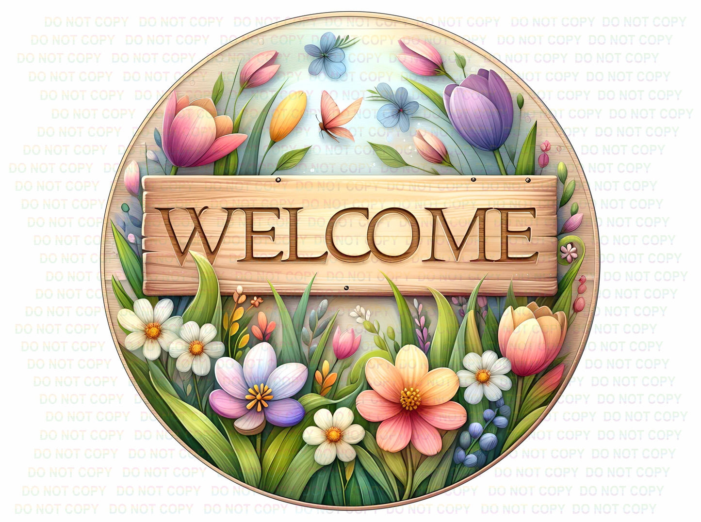 Welcome Spring sign, spring wreath sign, spring door sign, welcome sign