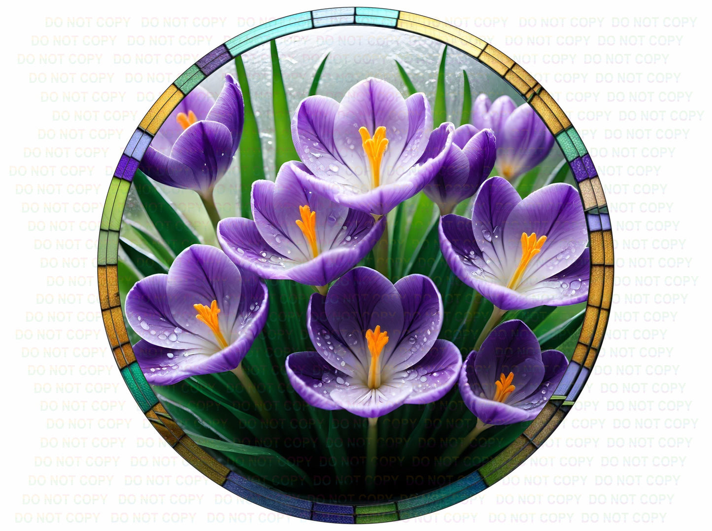 Crocus sign, Crocus wreath sign, spring flowers sign, gardeners gift, outdoor ornament, metal garden sign