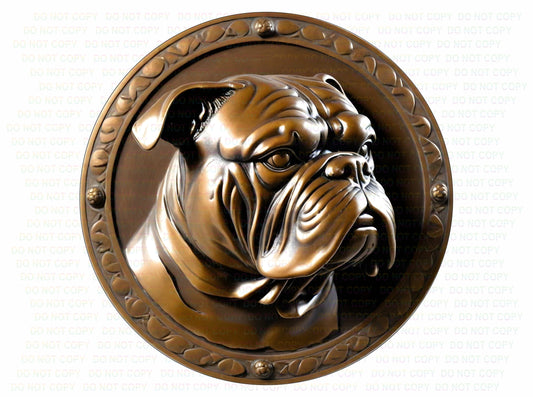 Bronze dog bust, bronze bulldog, bronze dog sign, German shepherd bronze, doberman bronze, FLAT SIGN