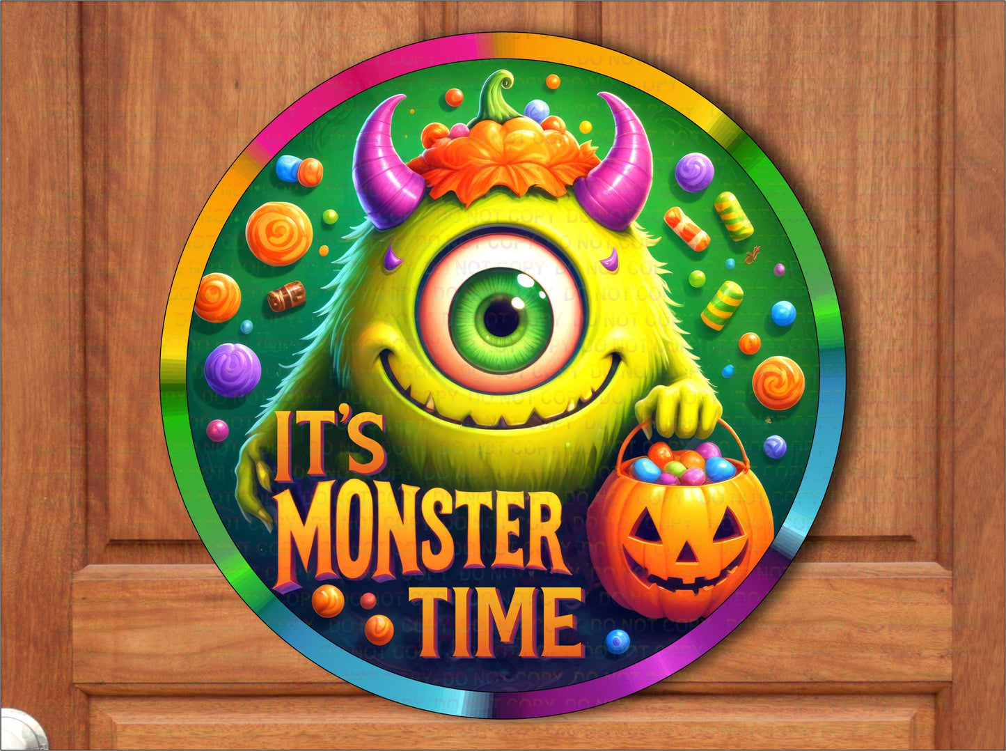 Welcome Monster Sign for Halloween Décor and Wreaths