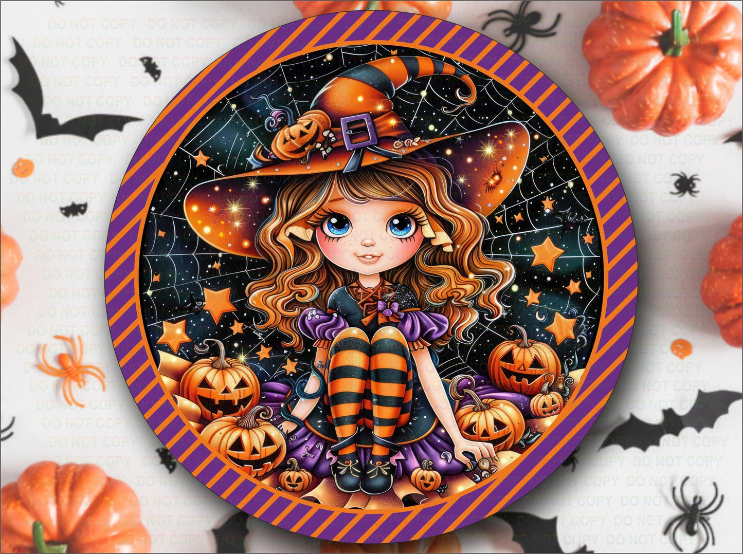 Witch Girl Halloween Sign, Cute Witch Décor, Halloween Wreath signs, Whimsical witch