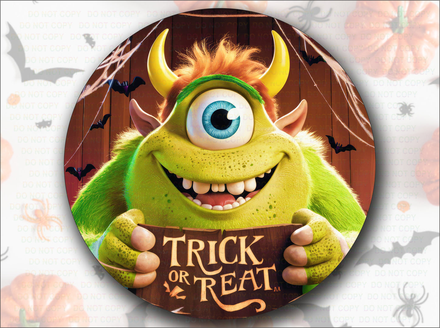 Welcome Monster Sign, Happy Halloween Monster, Halloween wreath sign, trick or treat