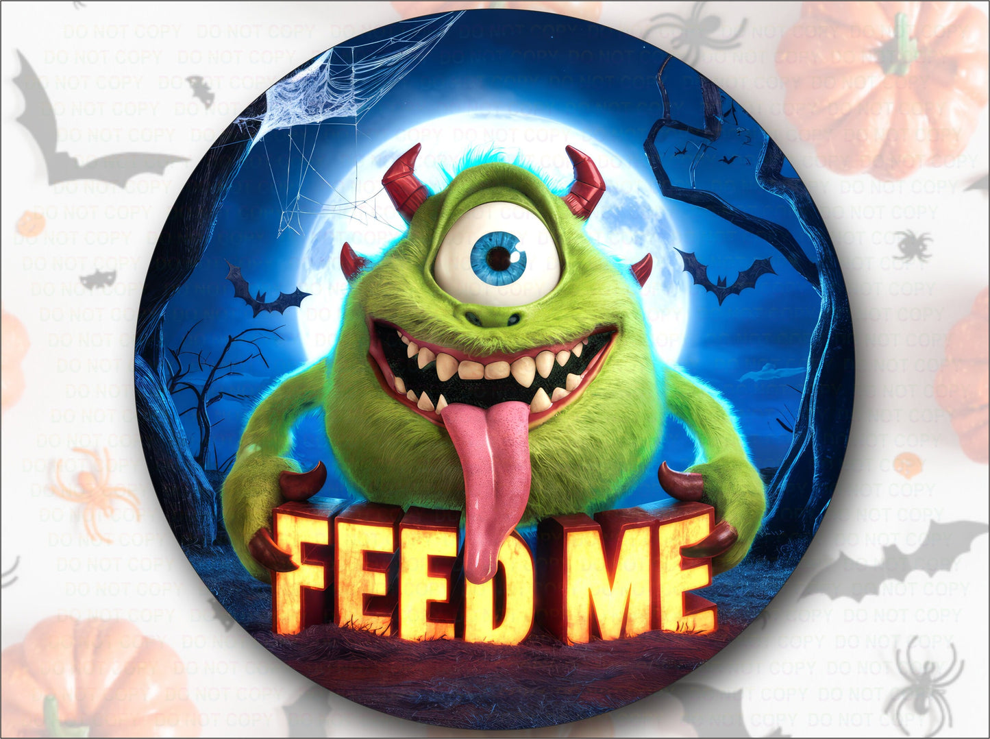 Monster Sign for Halloween Décor and Wreaths, halloween wreath sign