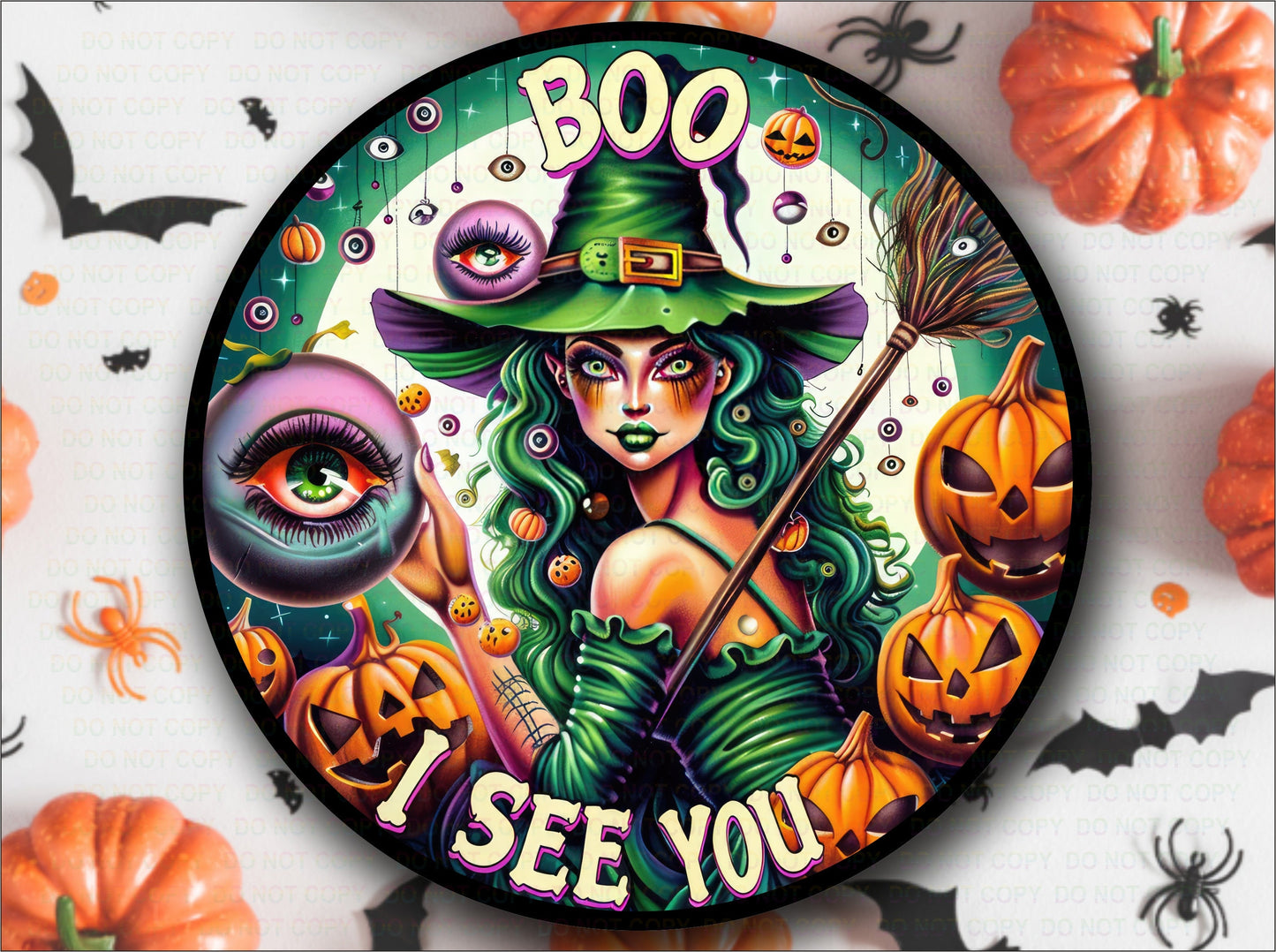 BOO witch sign, Halloween wreath sign, witch sign, witch wreath sign, Boo I see you sign