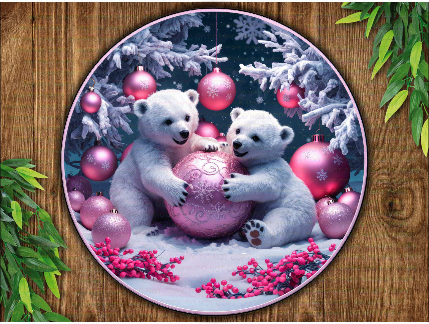 Merry Christmas bear sign