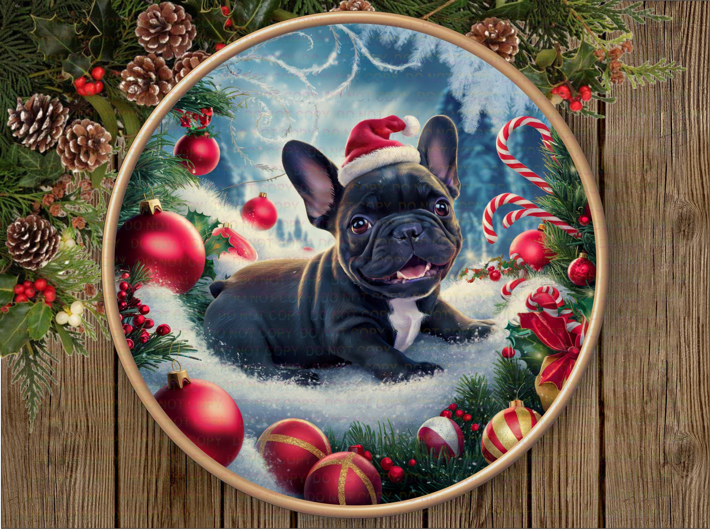 Xmas puppy sign, any breed xmas sign, labrador xmas, retriever xmas sign, frenchie xmas, puppy xmas