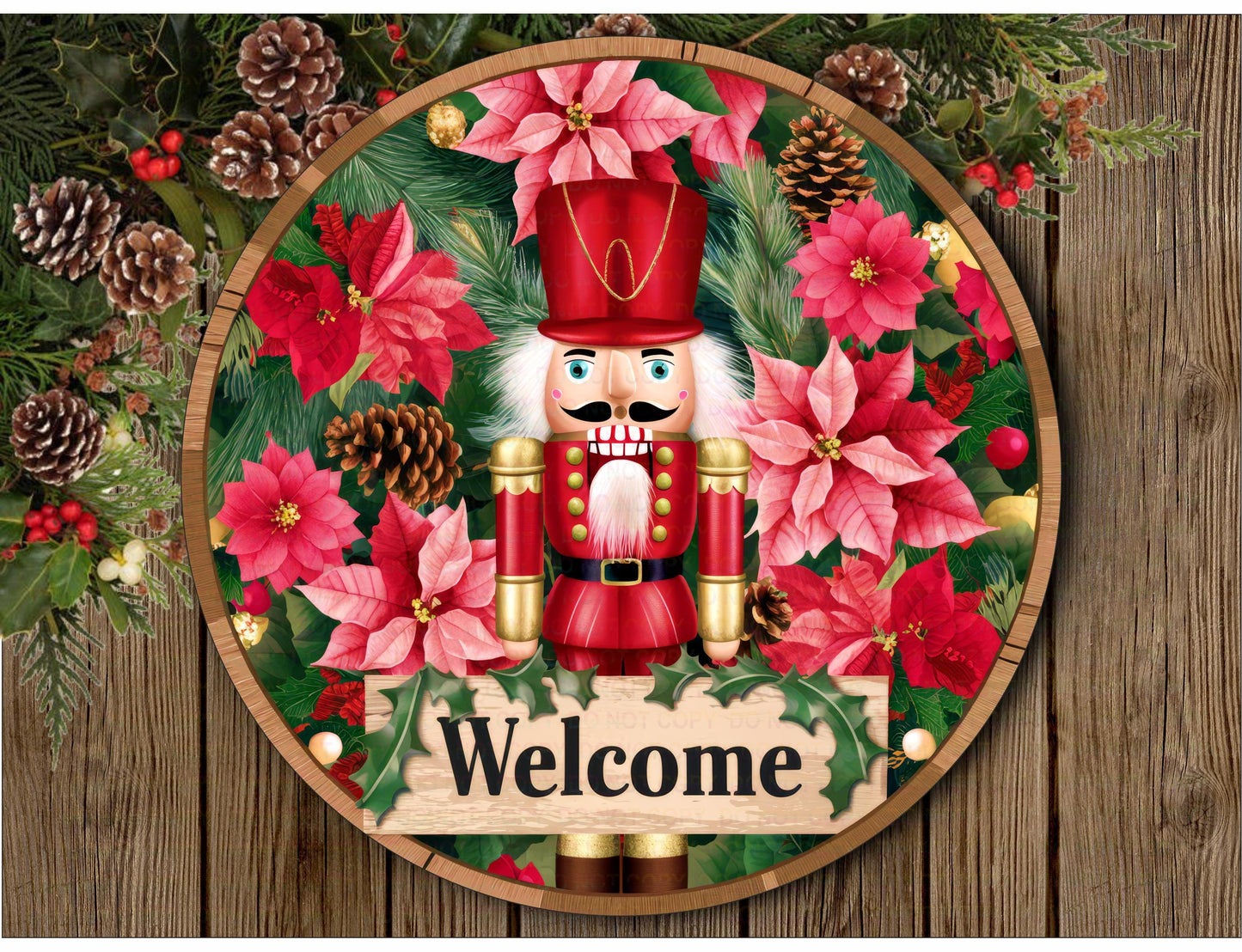 Nutcracker welcome Wreath Sign