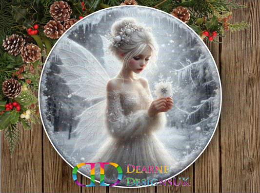 Christmas Fairy Sign , Winter garden plaque, Frost fairy sign, ice queen, winter fairy, Christmas Door Decorations, enchanted fairy