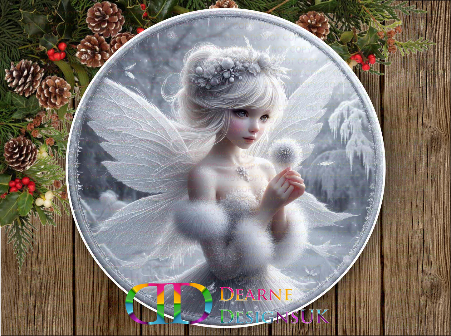 Christmas Fairy Sign , Winter garden plaque, Frost fairy sign, ice queen, winter fairy, Christmas Door Decorations, enchanted fairy