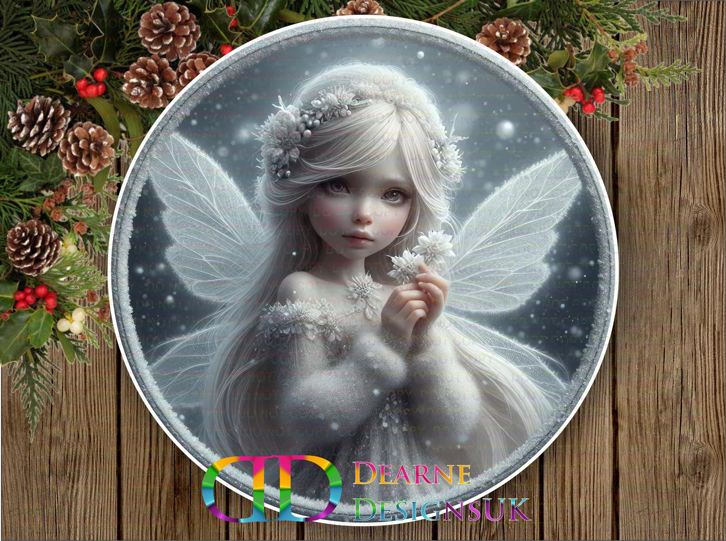 Christmas Fairy Sign , Winter garden plaque, Frost fairy sign, ice queen, winter fairy, Christmas Door Decorations, enchanted fairy