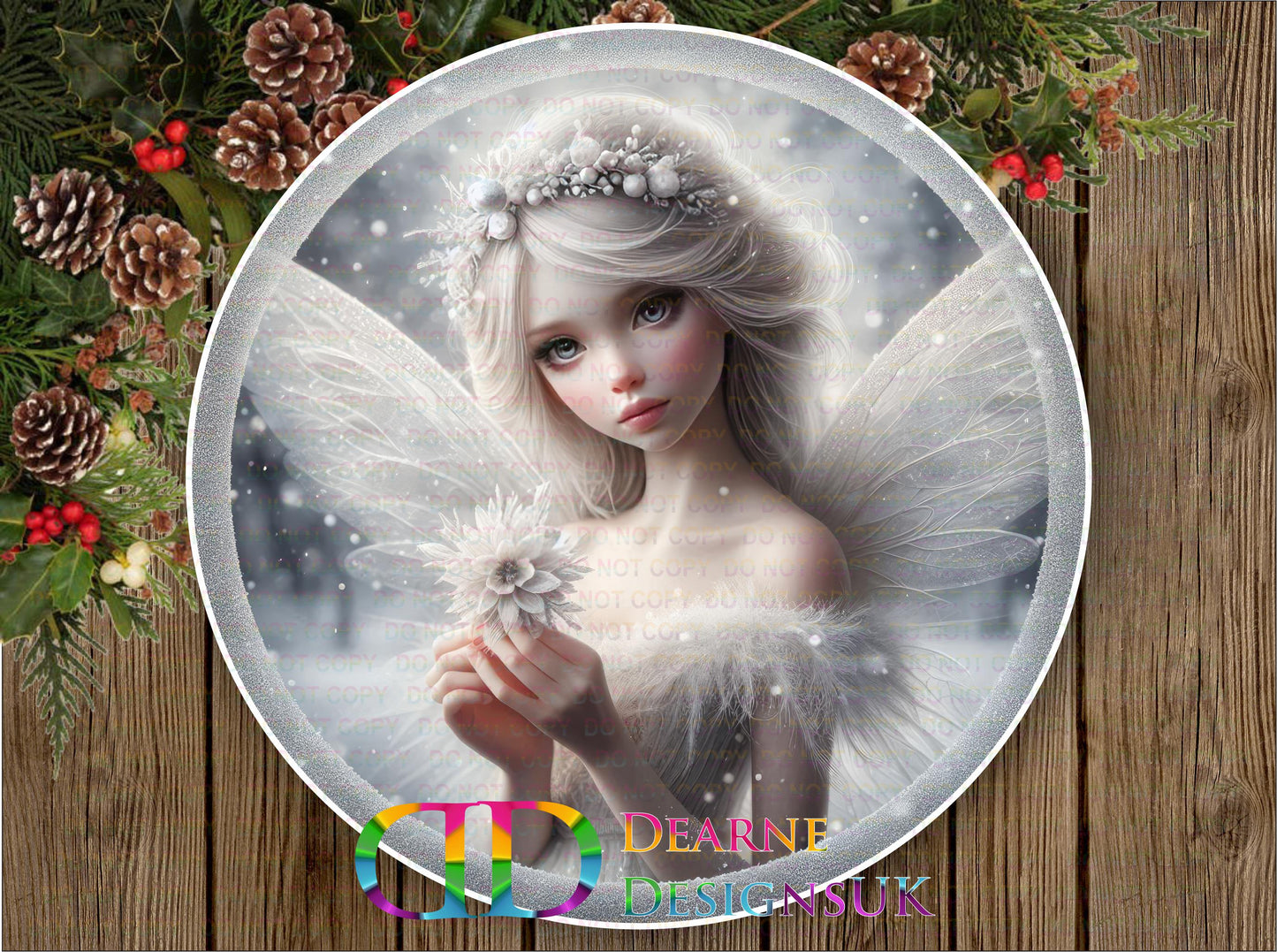 Christmas Fairy Sign , Winter garden plaque, Frost fairy sign, ice queen, winter fairy, Christmas Door Decorations, enchanted fairy