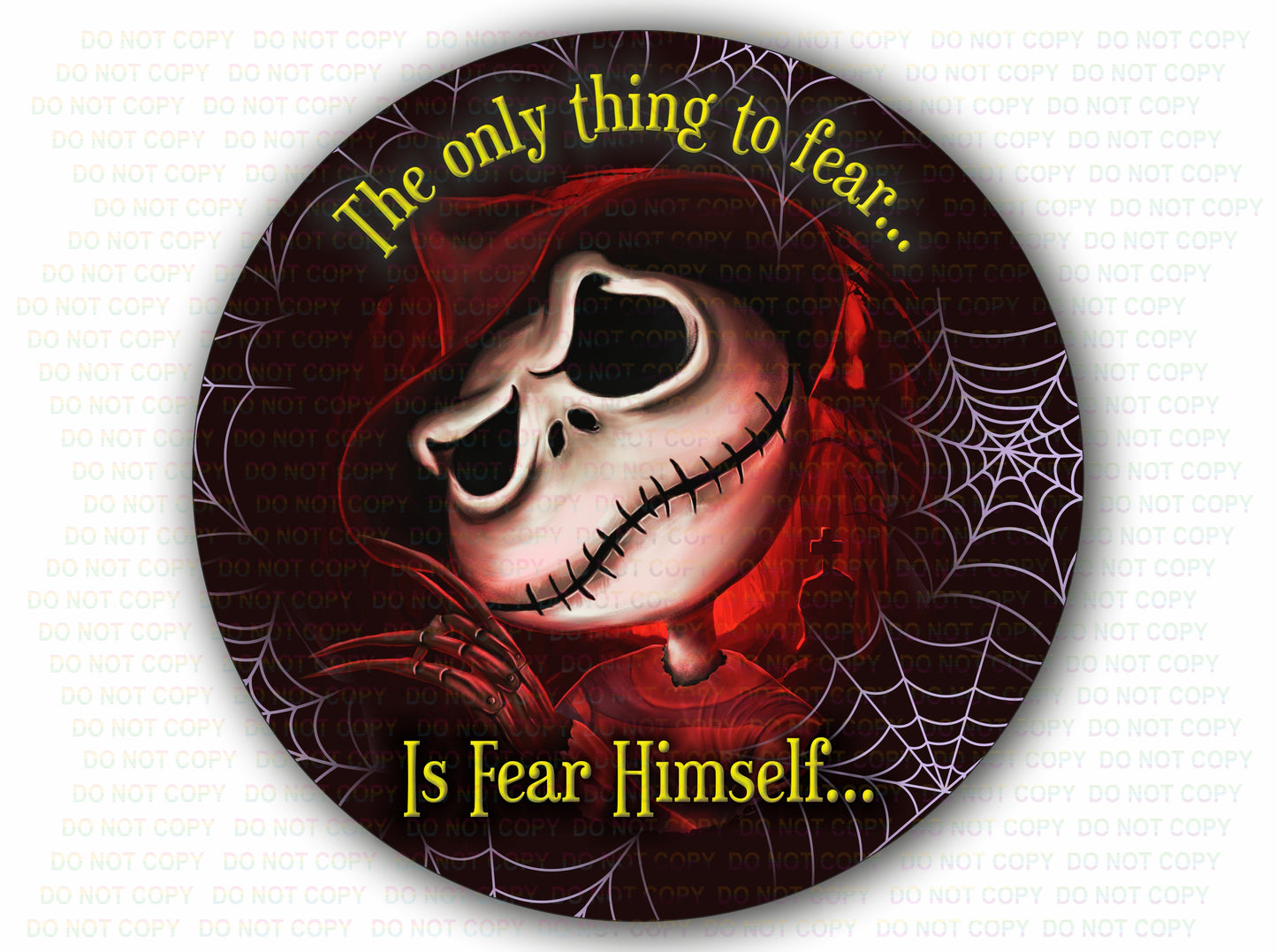 Jack Skellington wreath sign, Freddy Kruger