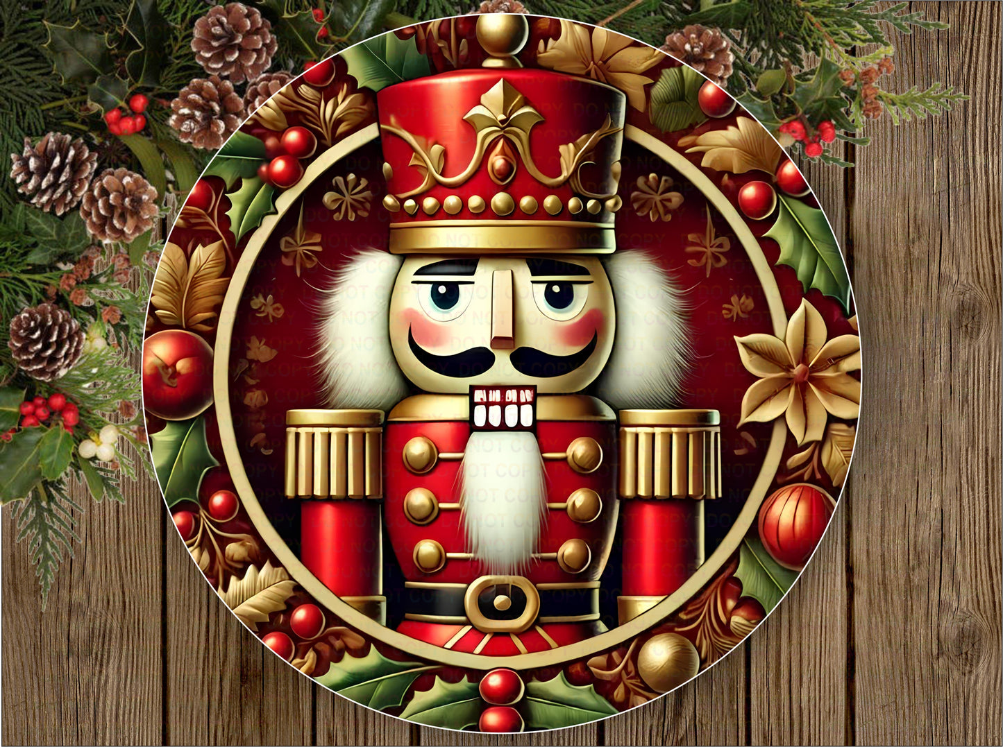 Nutcracker Wreath Sign, Xmas nutcracker sign