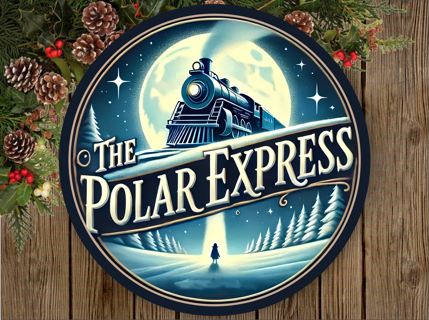 Believe Wreath Sign, Polar believe sign, Polar Express sign