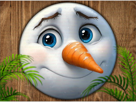 Cute Snowman Face wreath sign, Snowman face sign