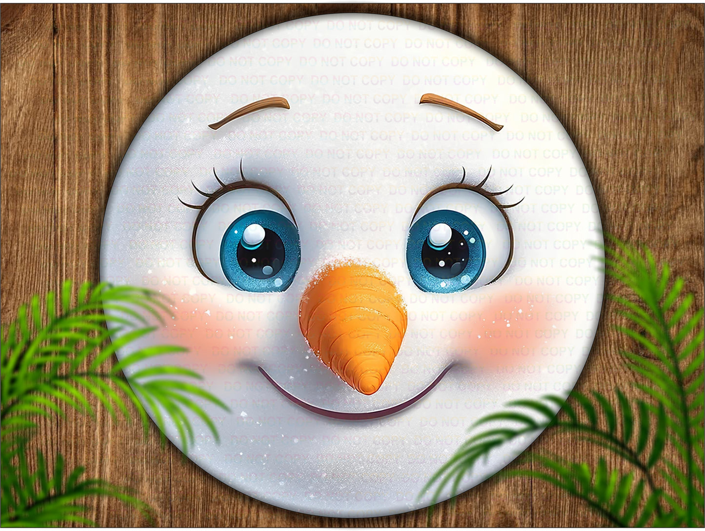 Cute Snowman Face wreath sign, Snowman face sign